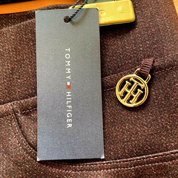 Tommy Hilfiger brown viscose blend pull on pants L - Picture 9 of 10